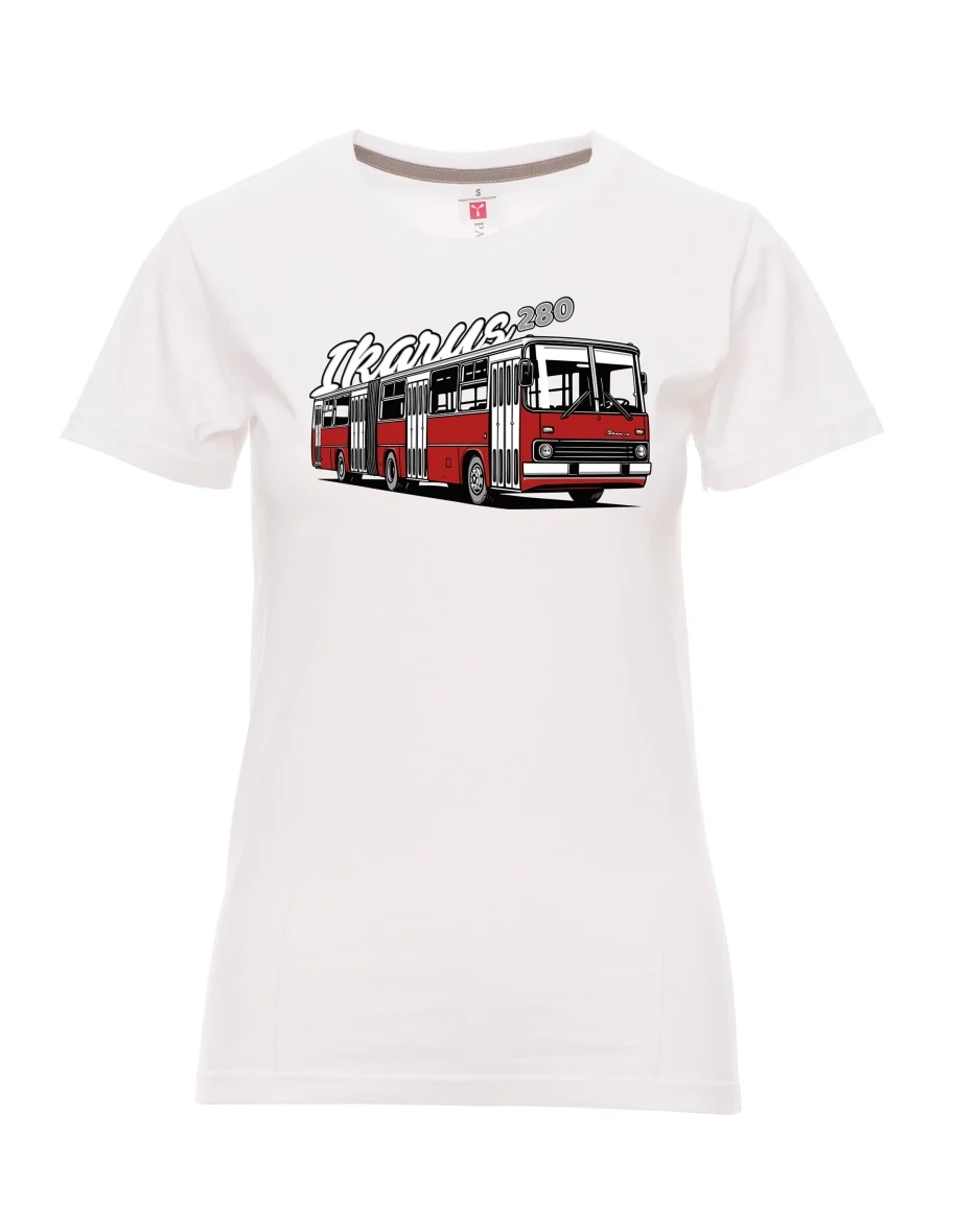 White women´s T-shirt Bus Ikarus 280