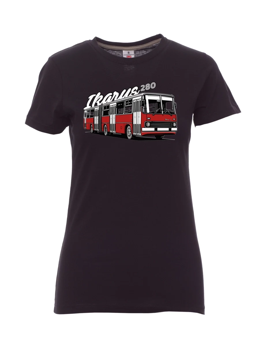 White women´s T-shirt Bus Ikarus 280