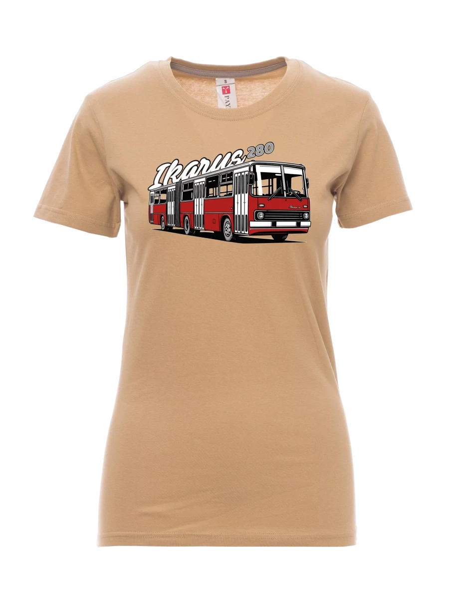 Brown women´s T-shirt Bus Ikarus 280