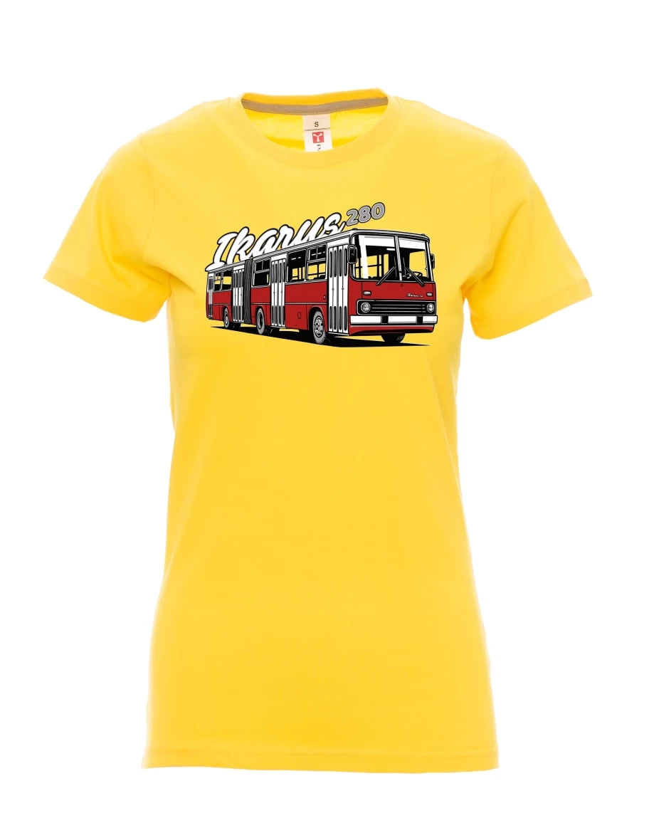 Yellow women´s T-shirt Bus Ikarus 280