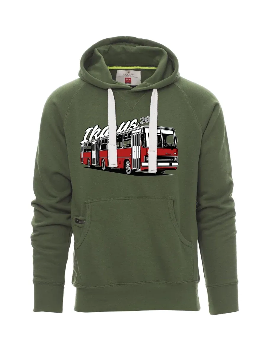 Dark green men´s sweatshirt Bus Ikarus 280