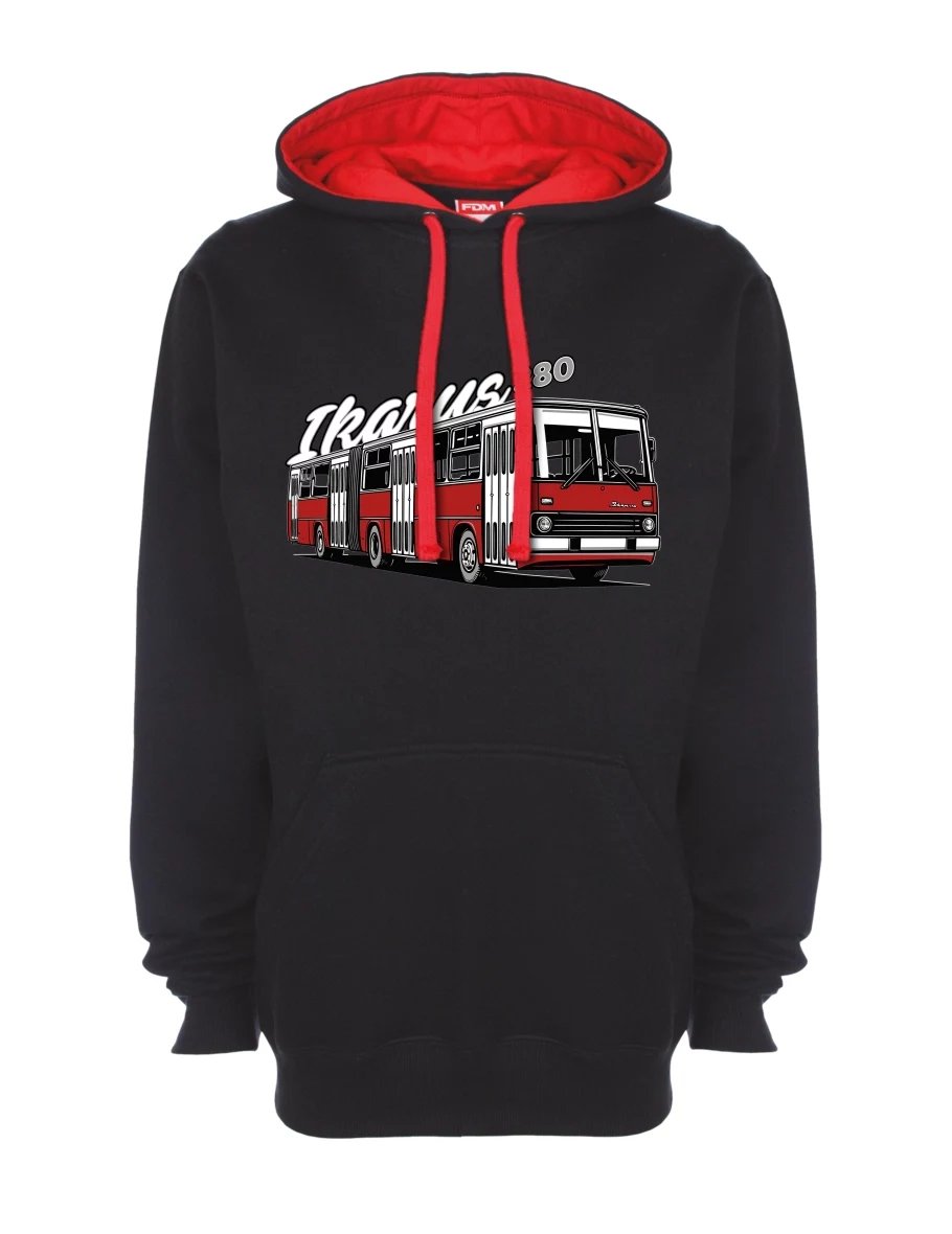 Red-black sweatshirt Bus Ikarus 280