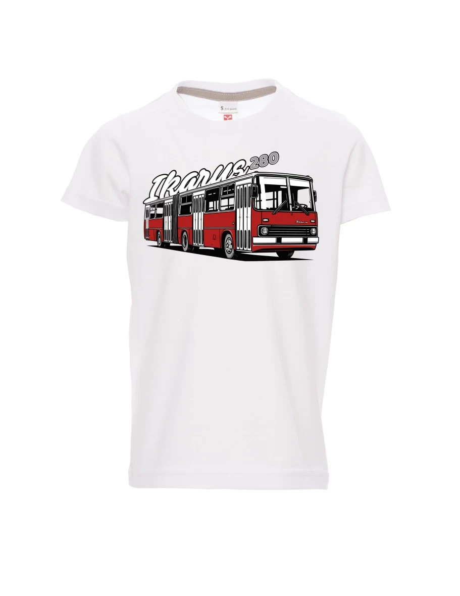 White children´s T-shirt Bus Ikarus 280