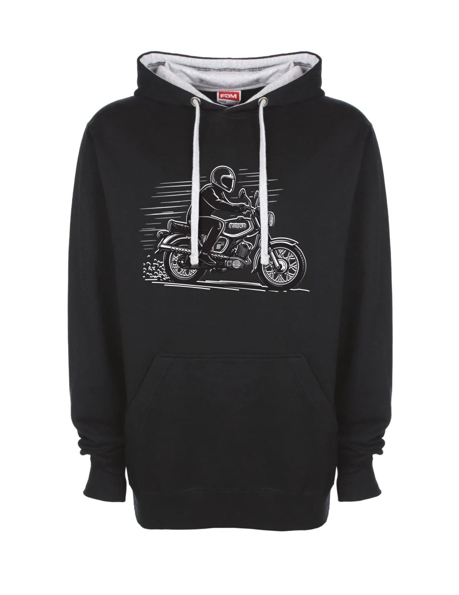 Grey-black sweatshirt Motorcycle Enduro S51