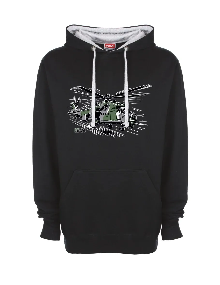 Grey-black sweatshirt Helicopter Mi-24