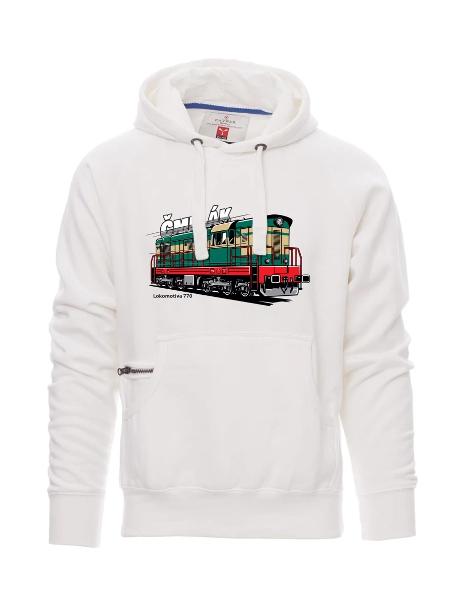 White men´s sweatshirt Locomotive 770 “Čmelák”