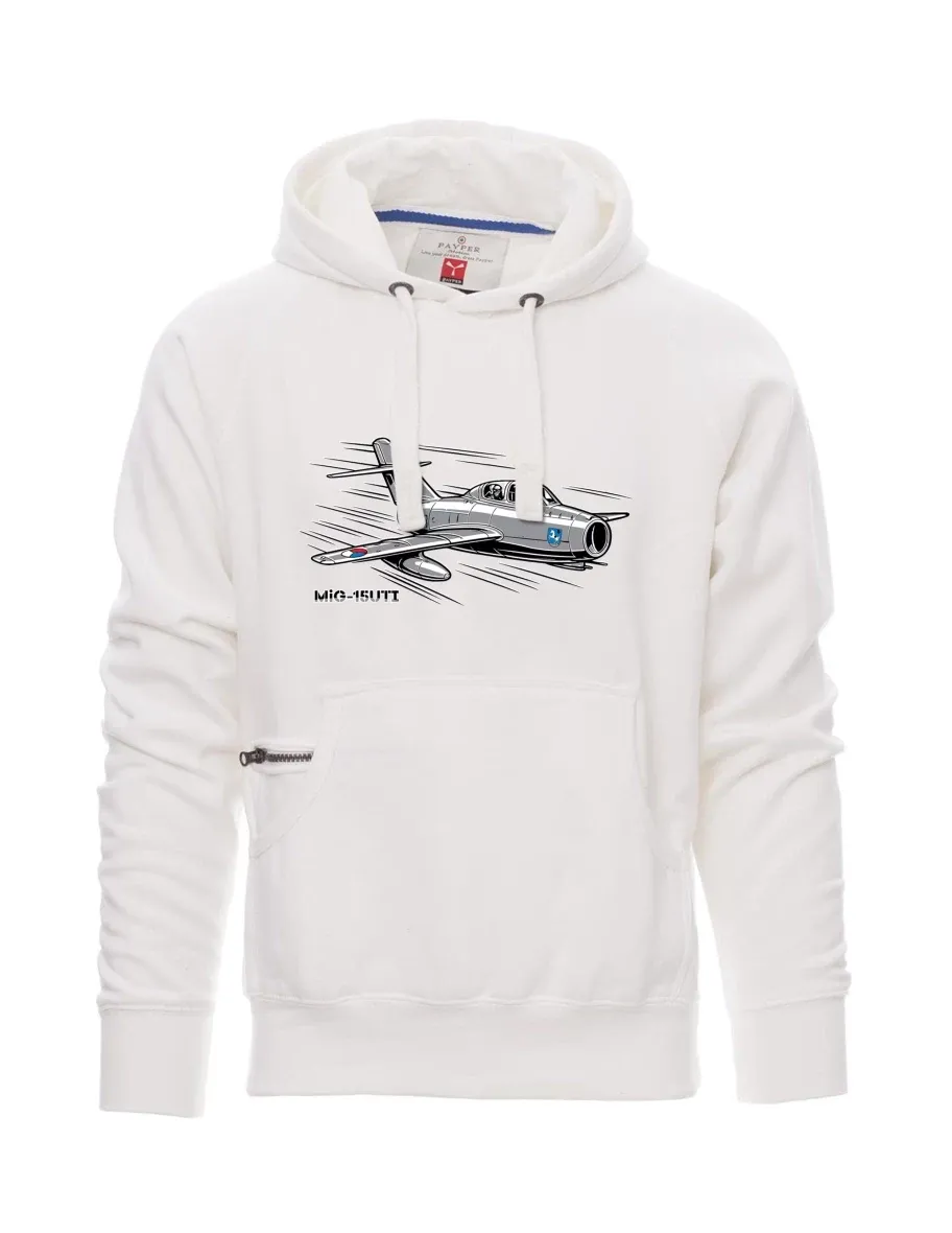 White men´s sweatshirt Aircraft MiG-15UTI