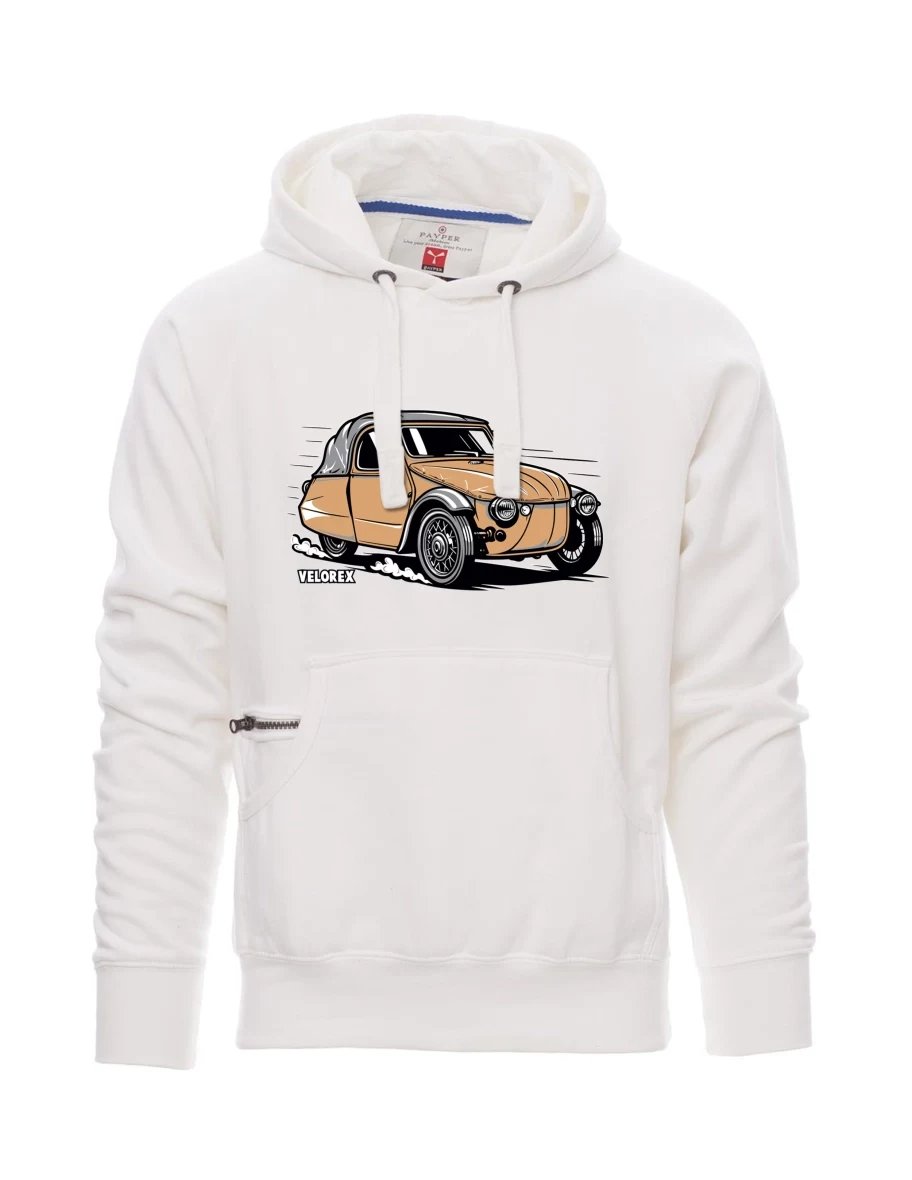 White men´s sweatshirt Car Velorex