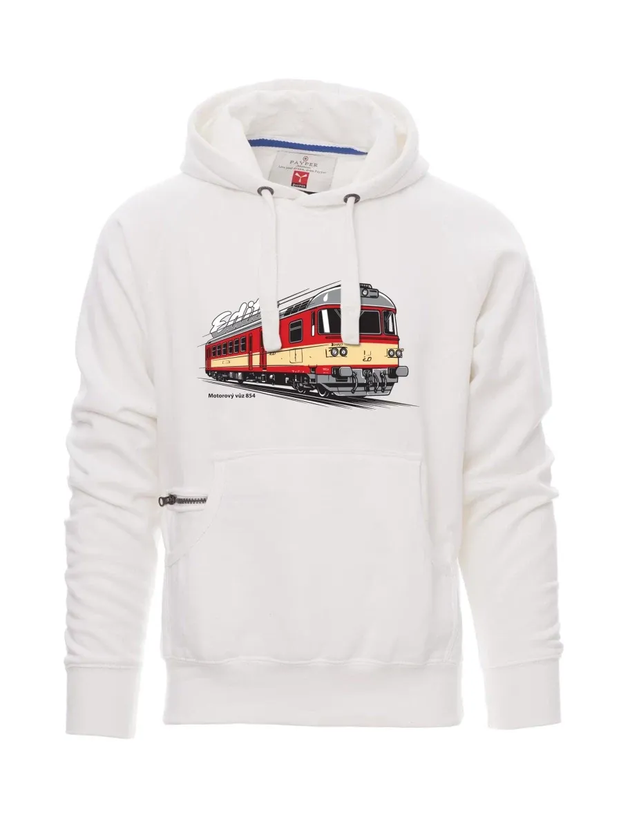 White men´s sweatshirt Railcar 854