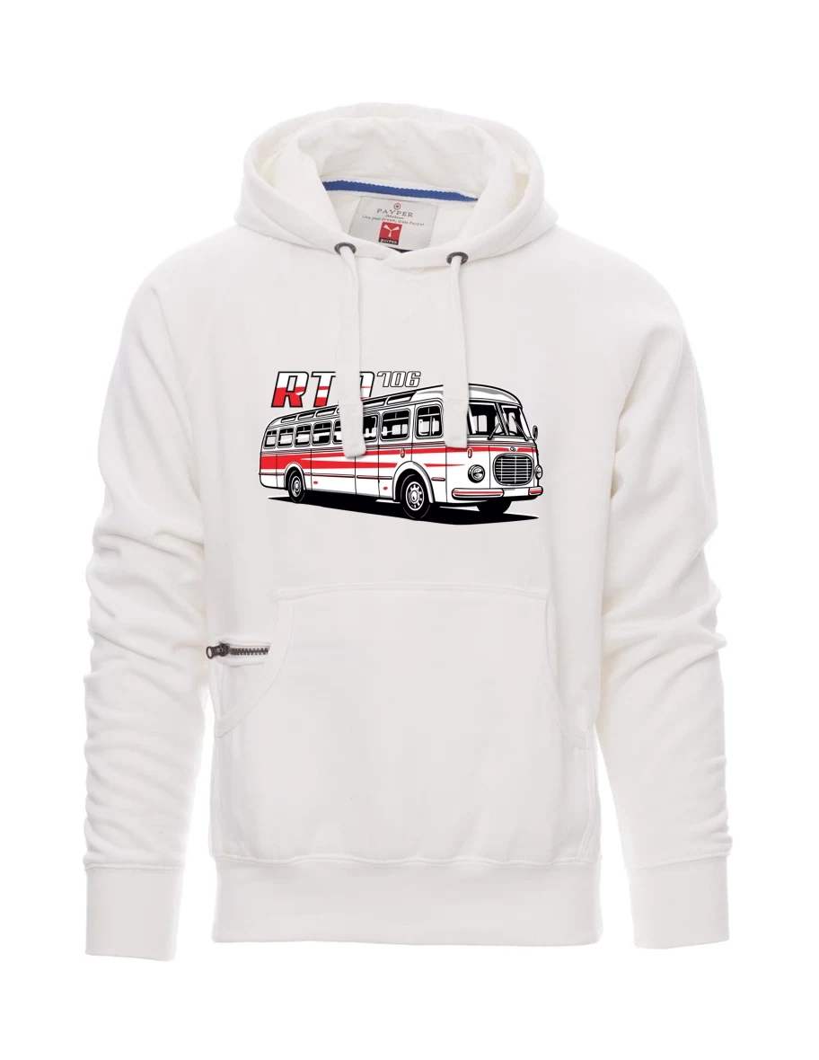 White men´s sweatshirt Bus RTO 706