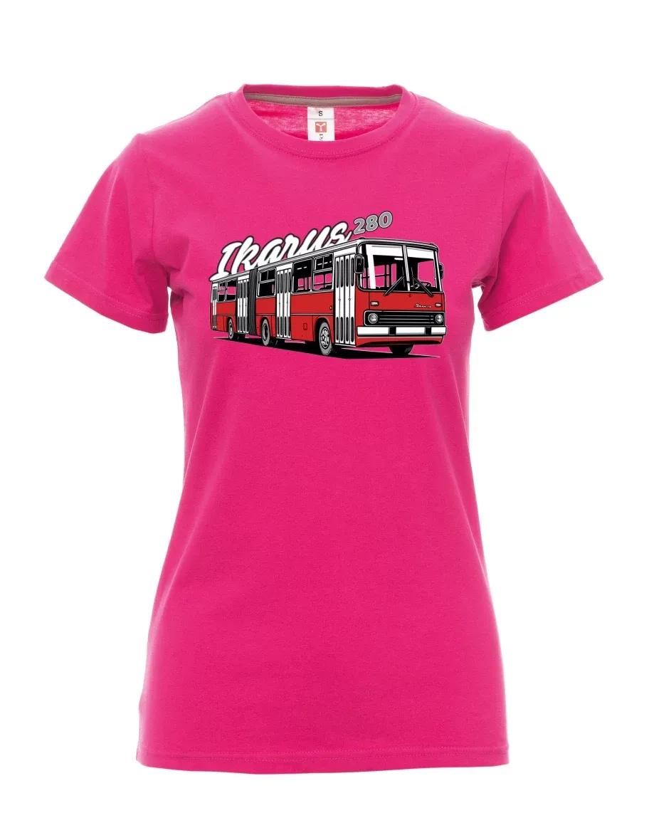 Pink women´s T-shirt Bus Ikarus 280