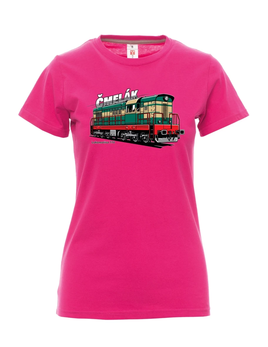 Pink women´s T-shirt Locomotive 770 “Čmelák”