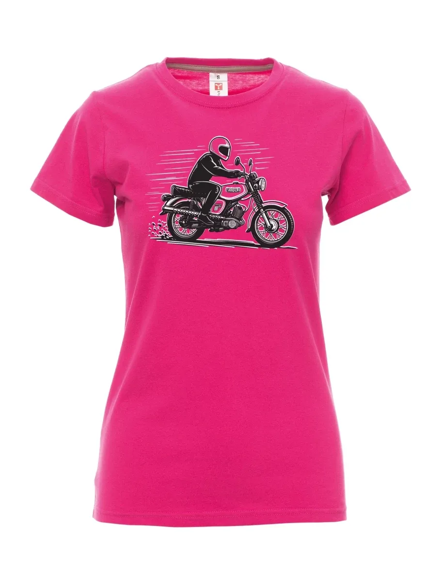 Pink women´s T-shirt Motorcycle Enduro S51