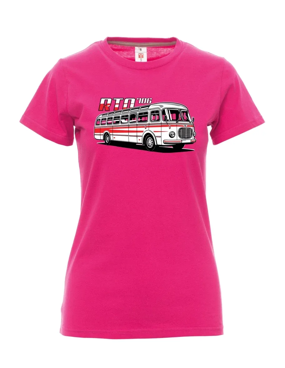 Pink women´s T-shirt Bus RTO 706