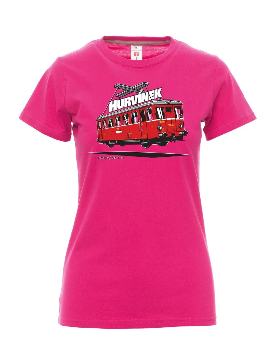 Pink women´s T-shirt Railcar M 131 “Hurvínek”