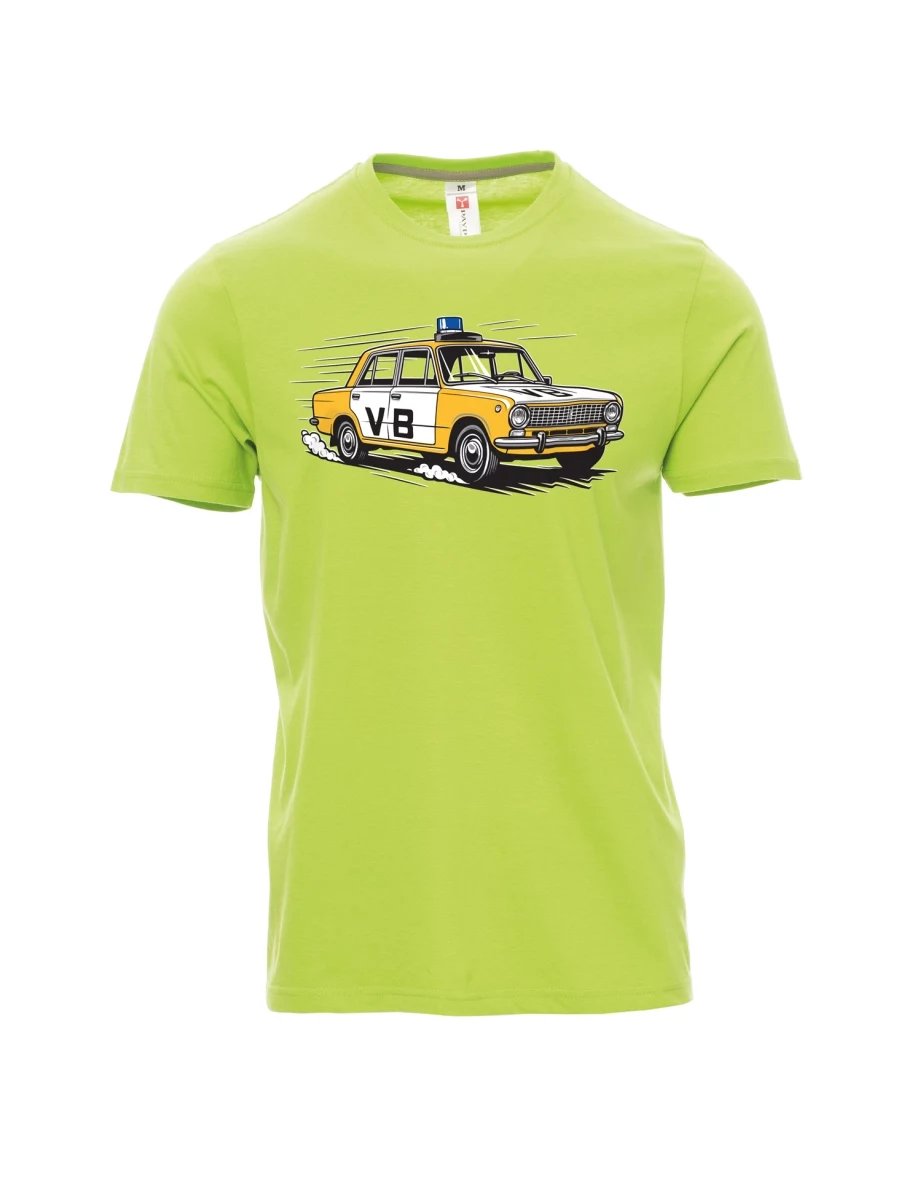 Light green men´s T-shirt Car VAZ 2101 VB