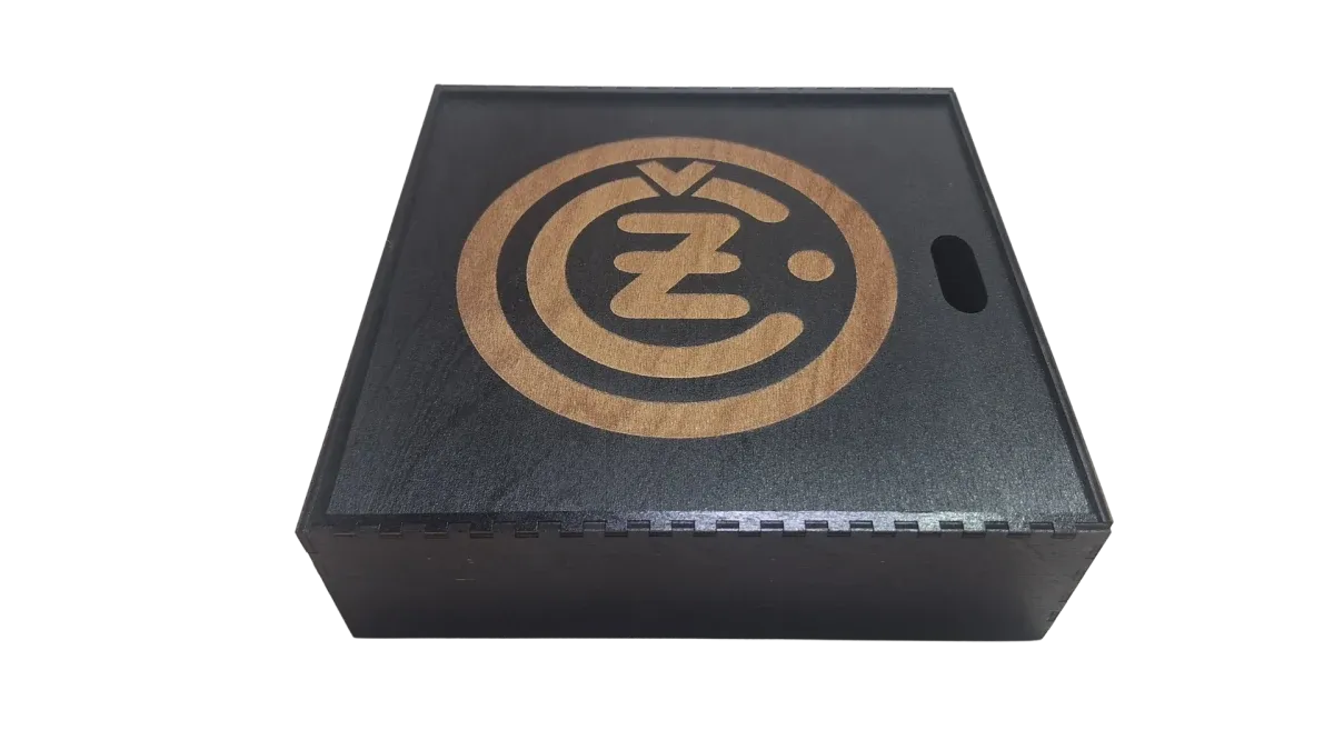 Gift box for wooden clock Logo ČZ 20 cm black