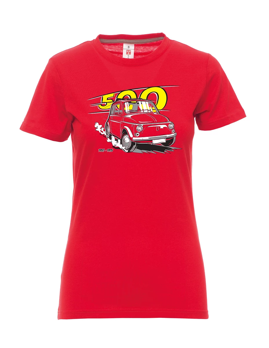 Red women´s T-shirt Italian veteran F 500