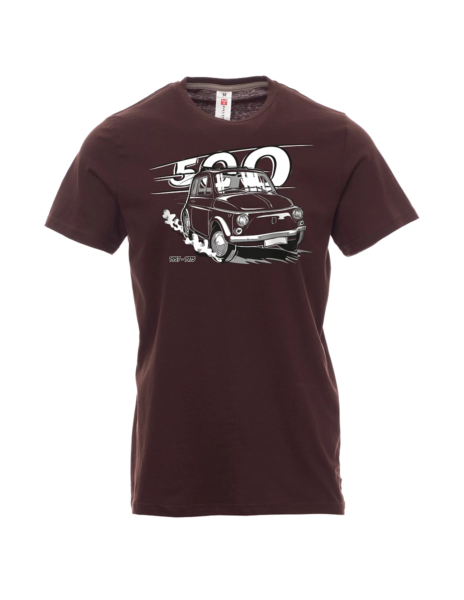 Dark brown men´s T-shirt Italian veteran F 500