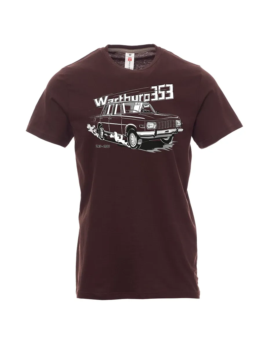 Dark brown men´s T-shirt Wartburg 353