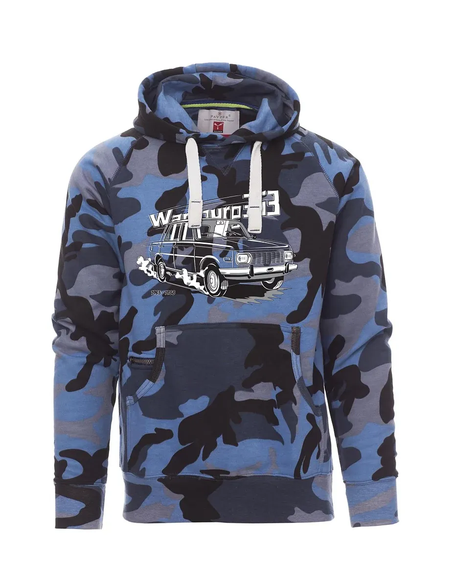 Camouflage blue men´s sweatshirt Wartburg 353