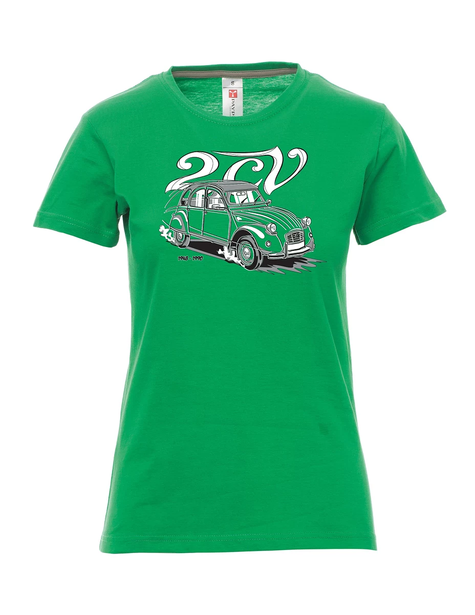 Green women´s T-shirt 2CV