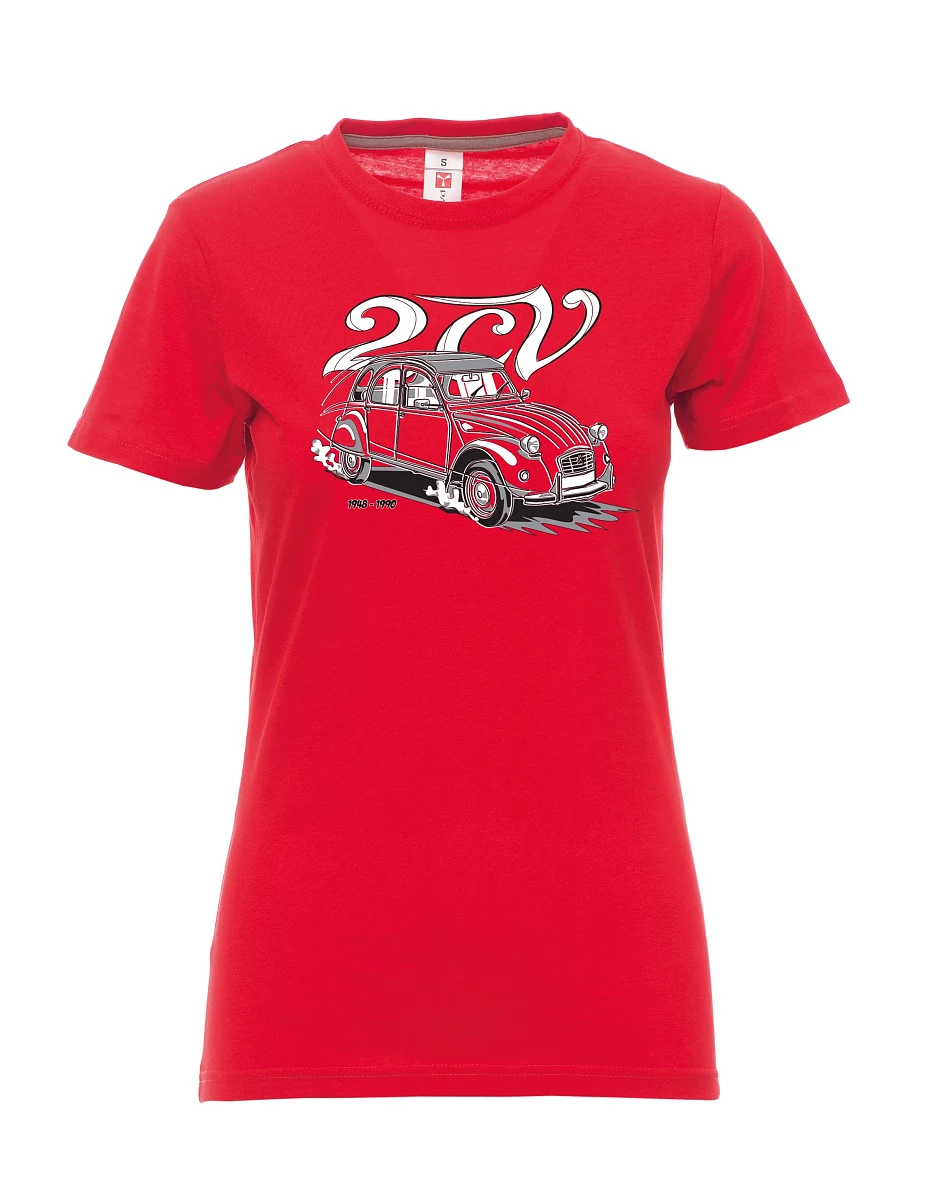 Red women´s T-shirt 2CV