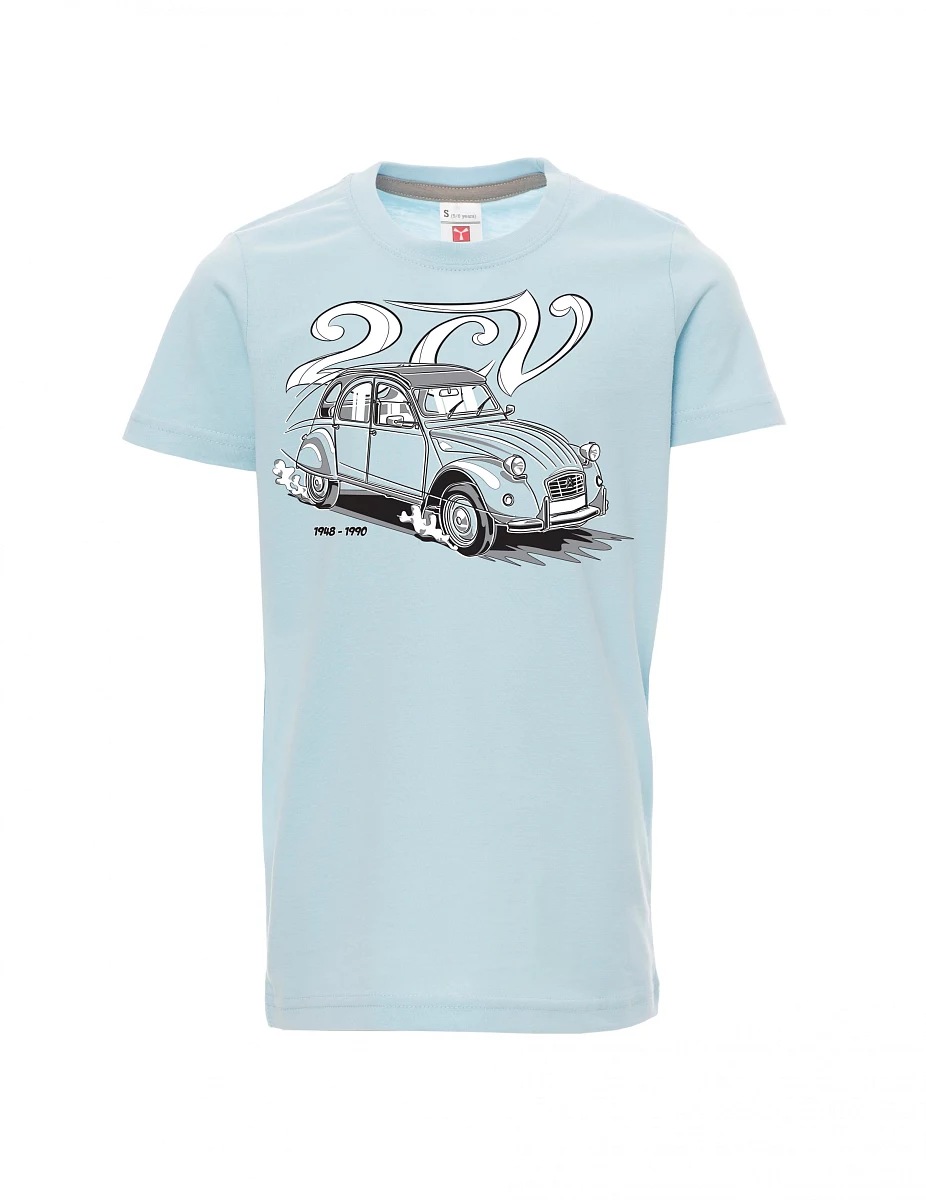 Pale blue children´s T-shirt 2CV