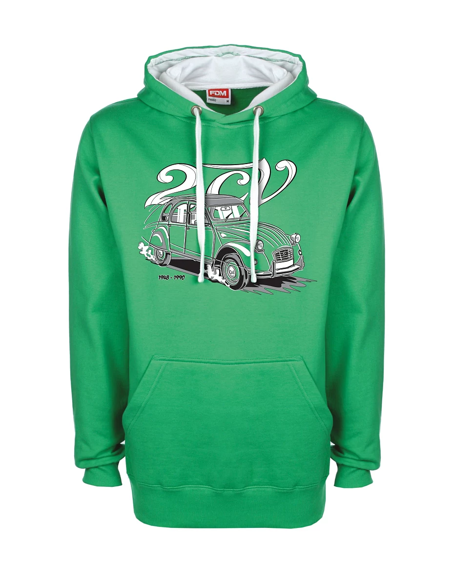 White-green sweatshirt 2CV